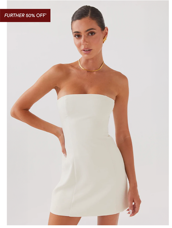 Ayanna Strapless Mini Dress - Ivory