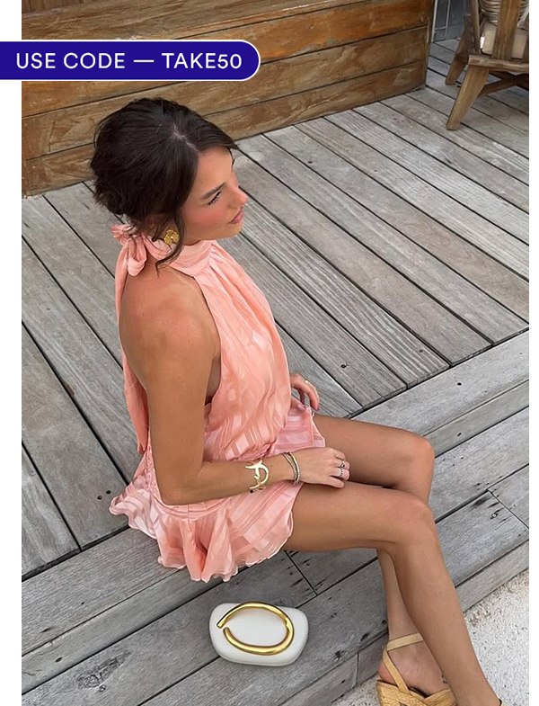 Willow Chiffon Mini Dress - Orange