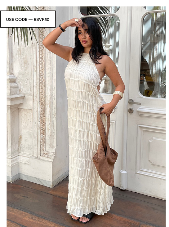 Aullie Maxi Dress - Ivory