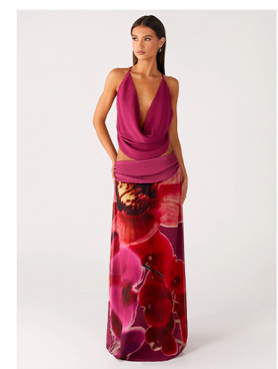 Blushing Bloom Maxi Skirt - Violette Bloom