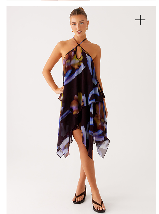 Algarve Mini Dress - Dark Floral