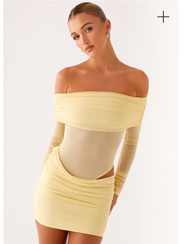 No Doubt Mini Dress - Yellow