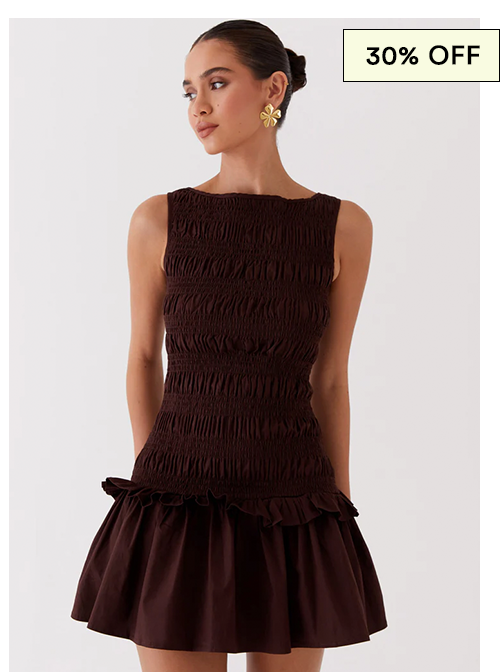 Mallory Mini Dress Cherry Red