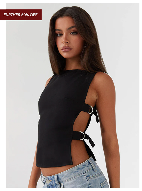 Cherish You Buckle Top - Shadow