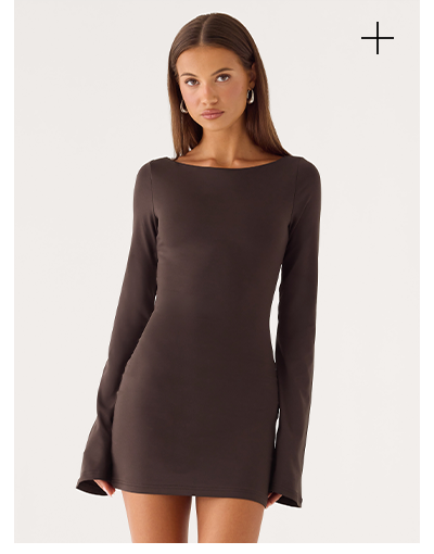 Alonna Mini Dress - Chocolate