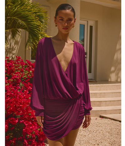 Ettah Long Sleeve Top - Plum
