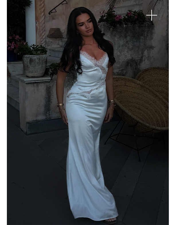 @m.addiemac in Winona Night Slip Dress - White
