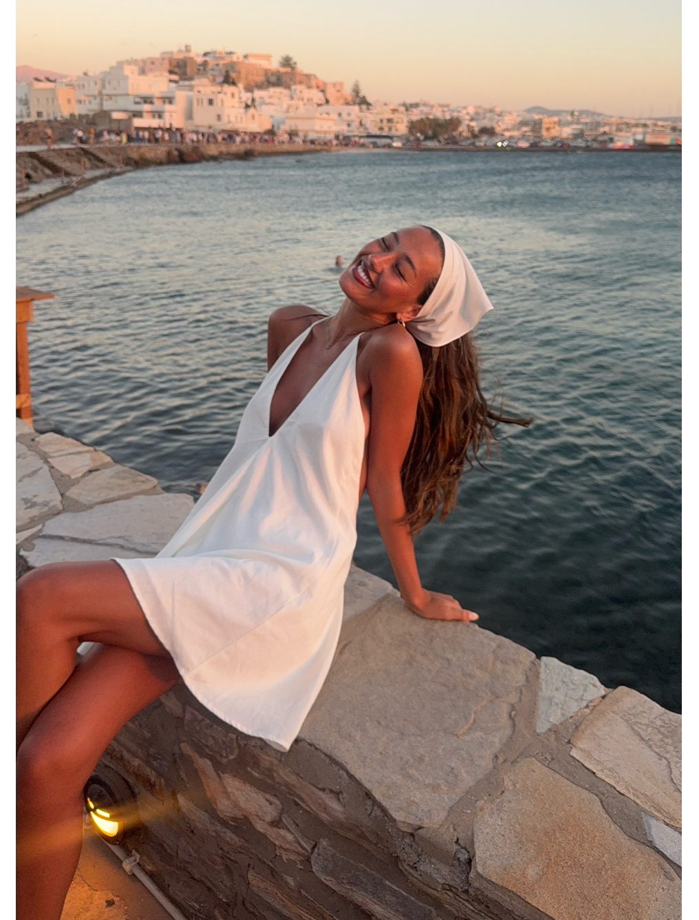 @violetscully wears Helden Mini Dress - White