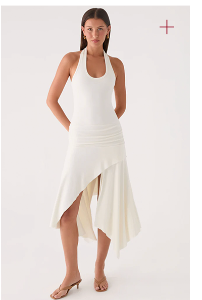 Alise Midi Dress - White