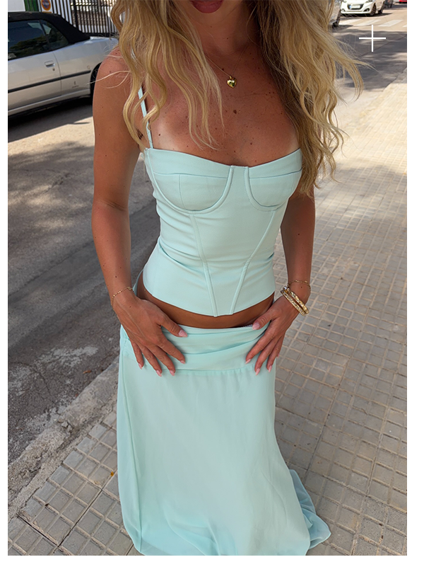 Natalya Maxi Skirt - Pistachio