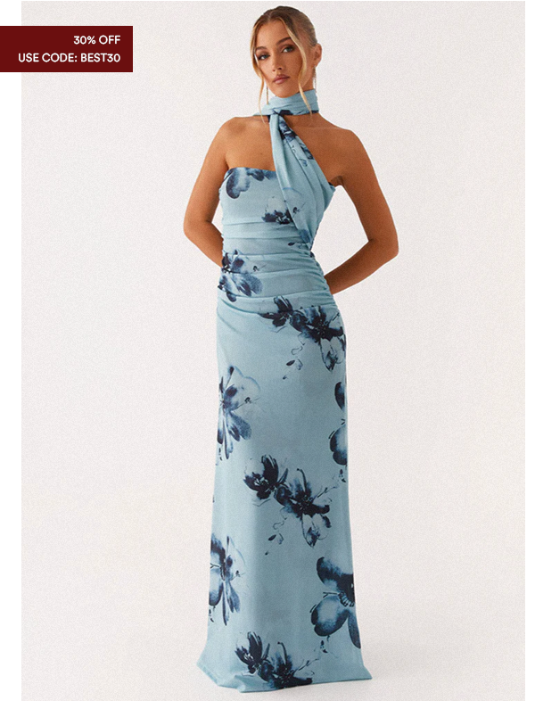 Songbird Maxi Dress - Blue Black Floral