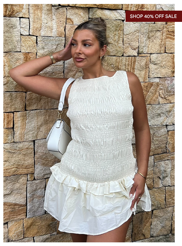 @karminnato - Garden Kisses Mini Dress - Ivory