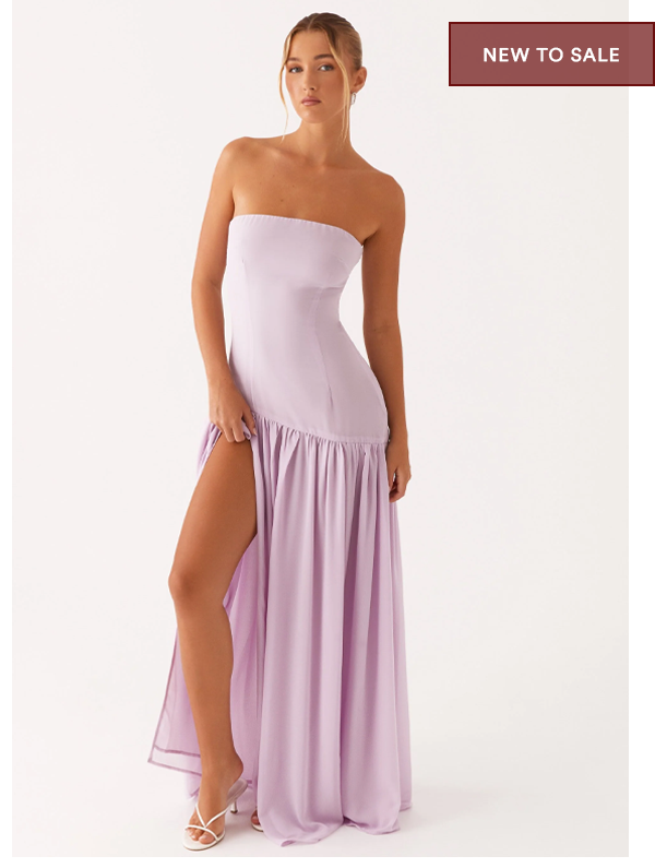 Eden Strapless Maxi Dress - Lilac