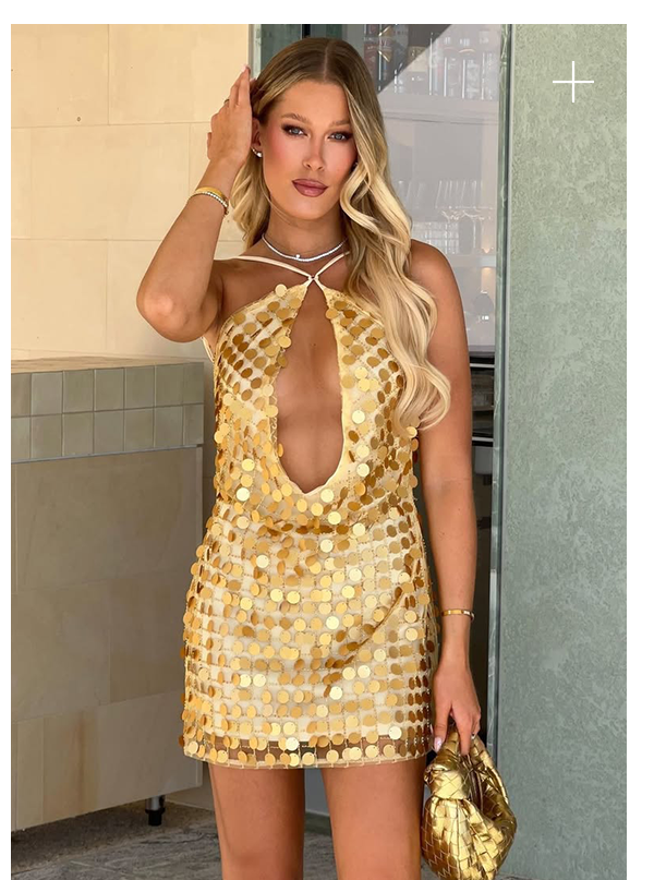 Xander Sequin Mini Dress - Gold