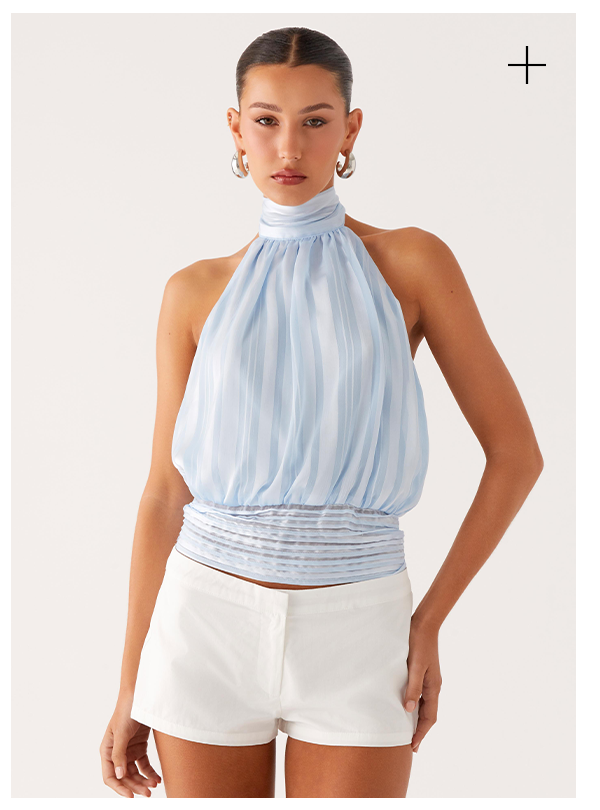 Willow Chiffon Top - Blue