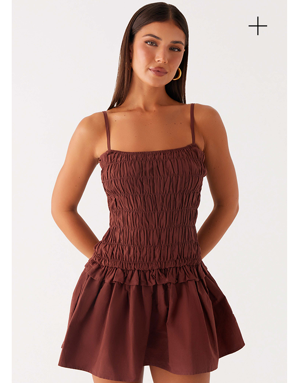 Jax Mini Dress - Chocolate