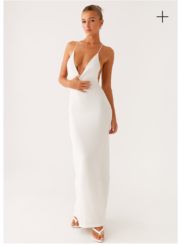Yalina Knit Maxi Dress - Ivory