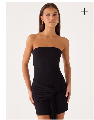 Jiliana Strapless Dress - Black