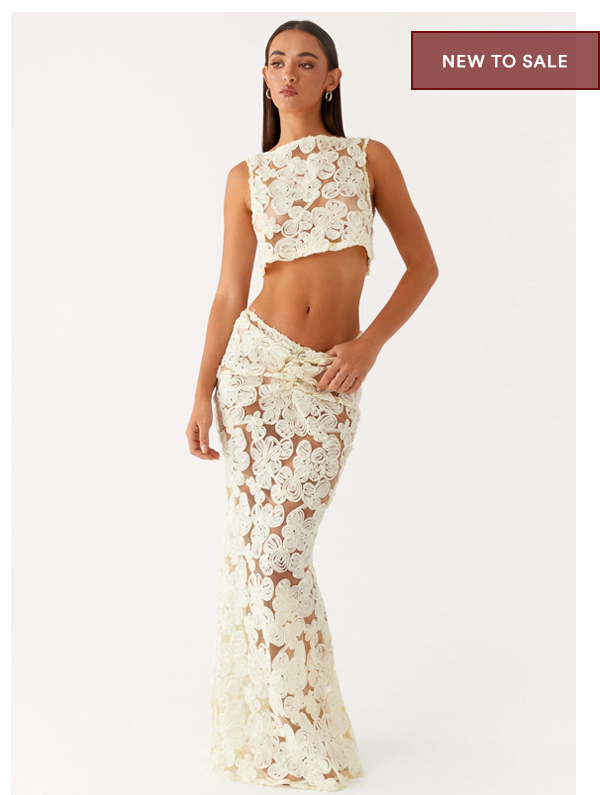 Fiorella Floret Top + Maxi Skirt - Yellow