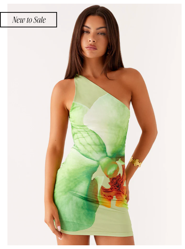 Always Sunny Mini Dress - Green Floral