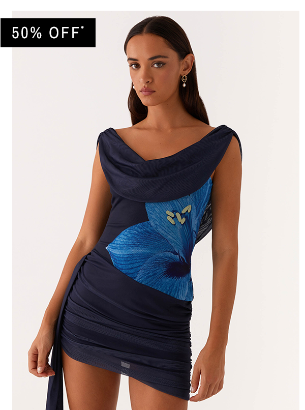 Good Fortune Mini Dress - Navy