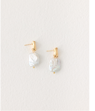 Soft Ember Earrings - Pearl