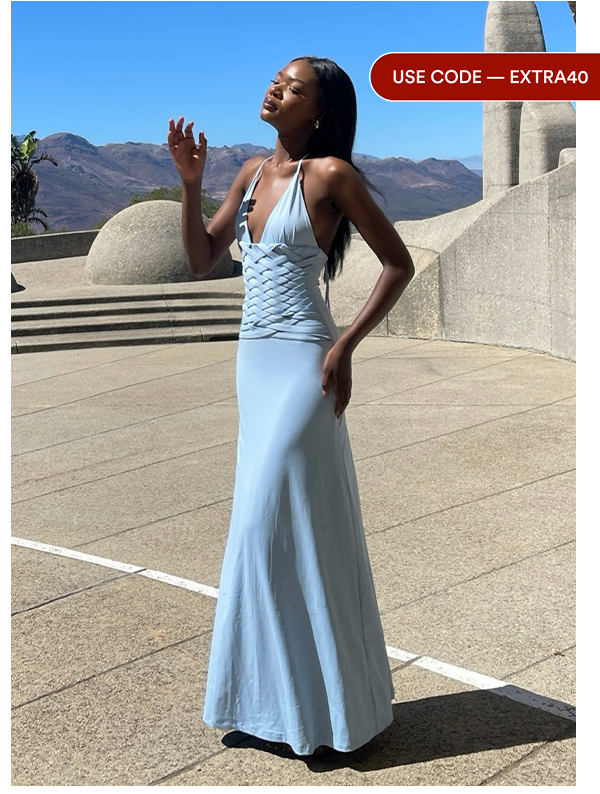 Miliano Handwoven Maxi Dress - Blue