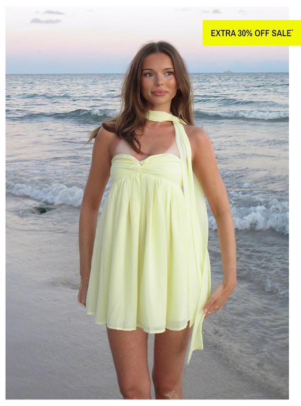 Saturn Mini Dress - Yellow