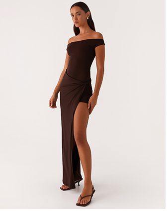 Amerie Maxi Dress - Chocolate