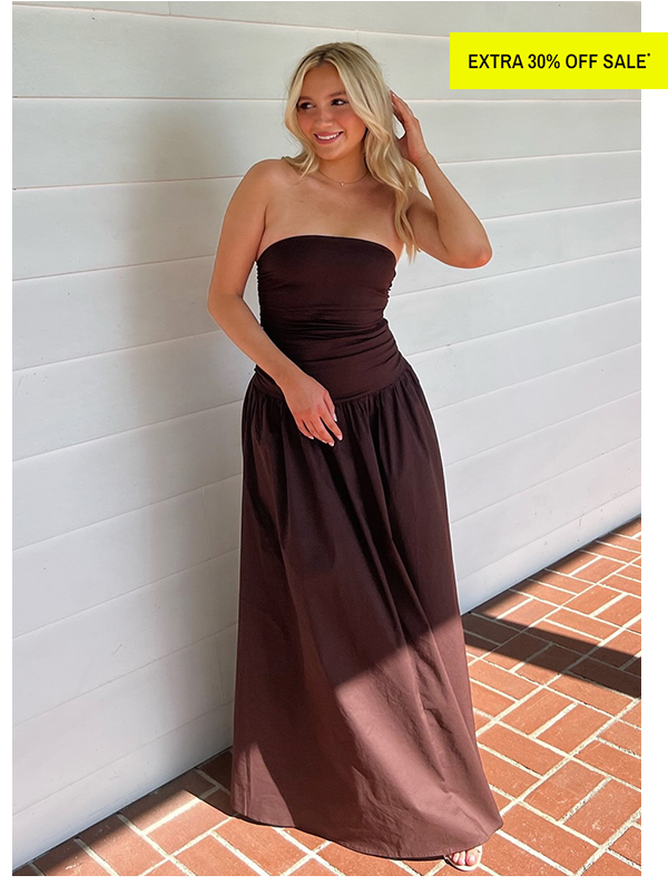 Carmel Maxi Dress - Brown