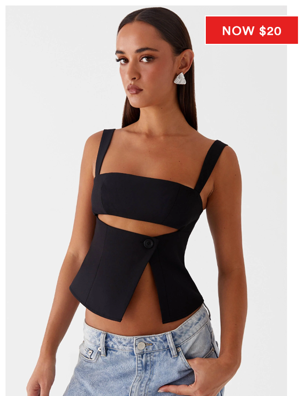 Pia Cut Out Top - Black