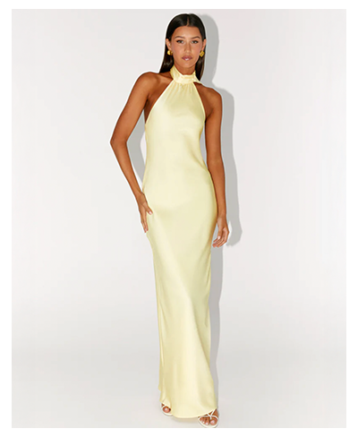 Keena Maxi Dress - Lemon,