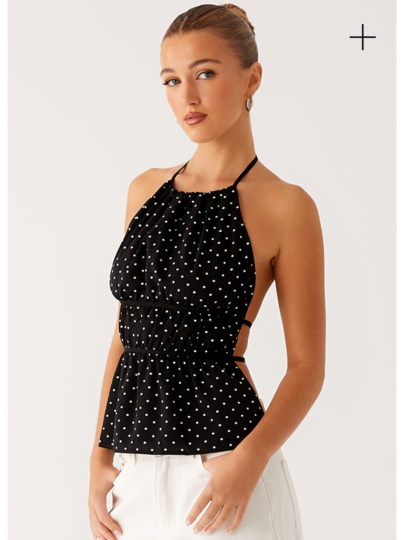 Sergio Halter Top Black Polka