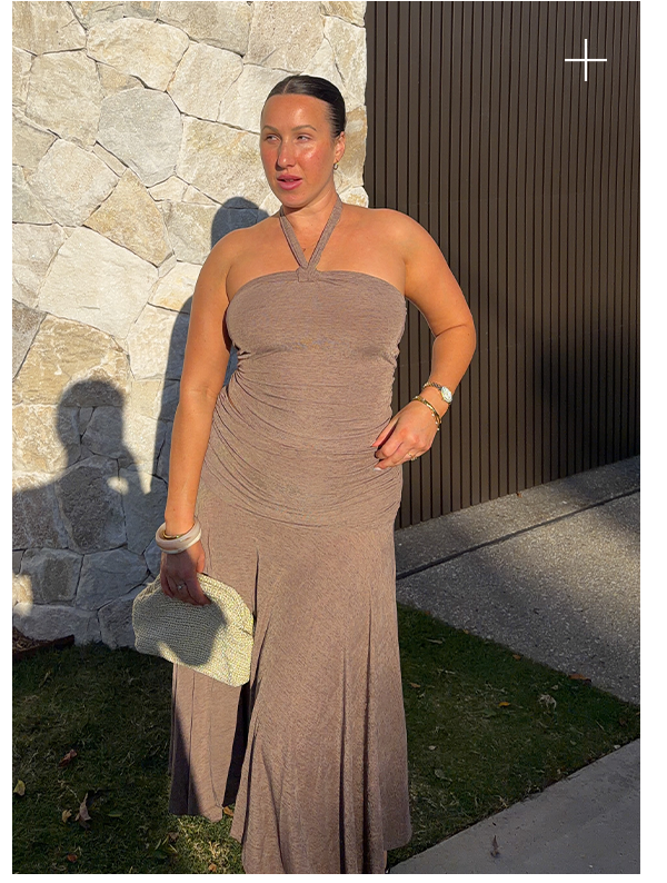 @lindage6 wears Zayde Top and Midi Skirt - Taupe