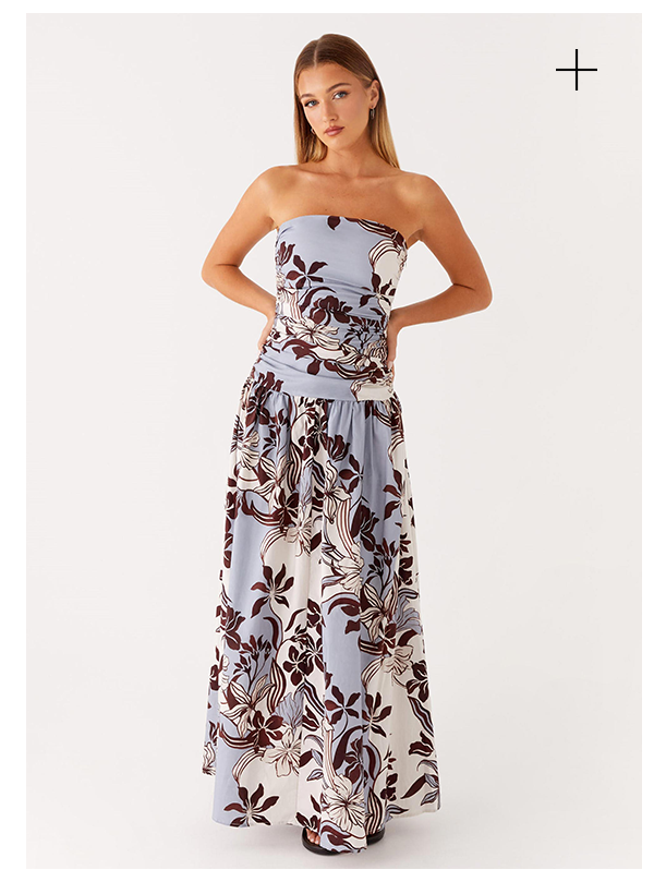 Carmel Maxi Dress - Bluewood Blossom