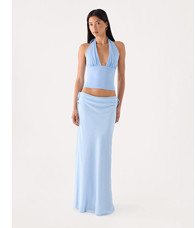 Selesa Top & Maxi Skirt - Blue