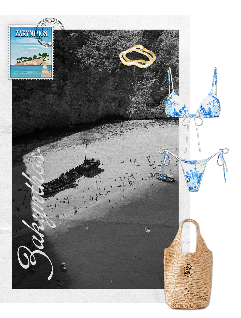 Soffa Bikini Top & Bottoms - Blue Floral Print