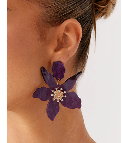 Seista Earrings - Purple