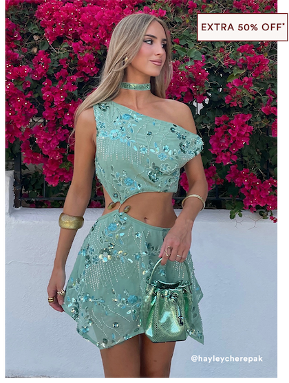 Aletta Sequin Mini Dress - Mint