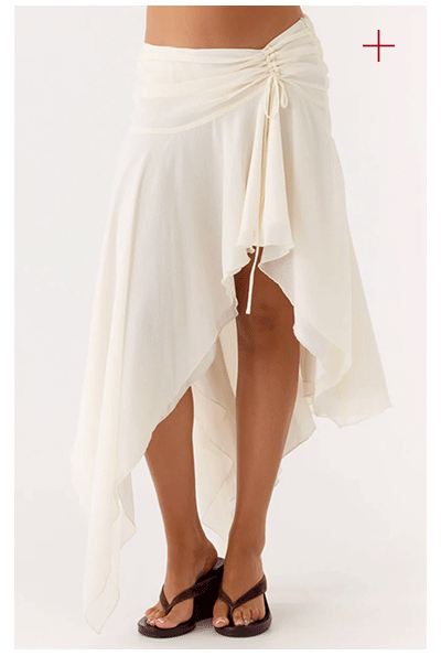Abeda Midi Skirt - Ivory,