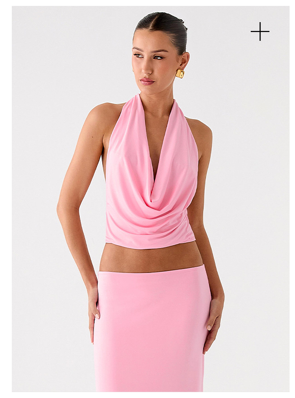 Ashi Cowl Top - Pink