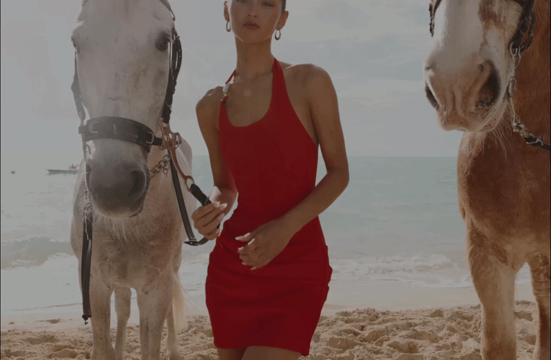 Olandria Mini Dress - Tangerine