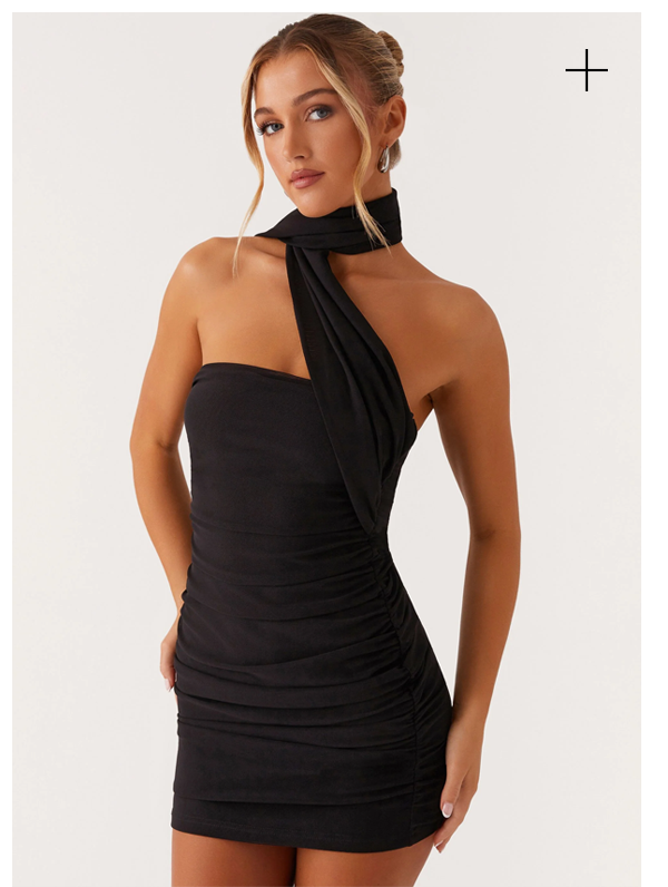 Breaking News Mini Dress - Black
