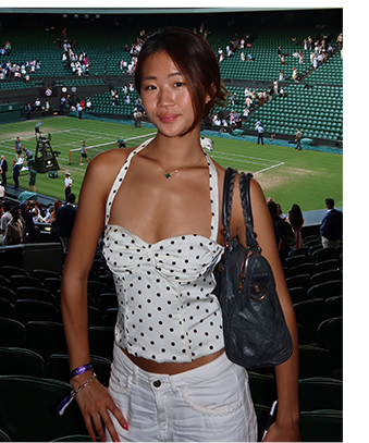 Breanne Halterneck Top - White Polka Dot