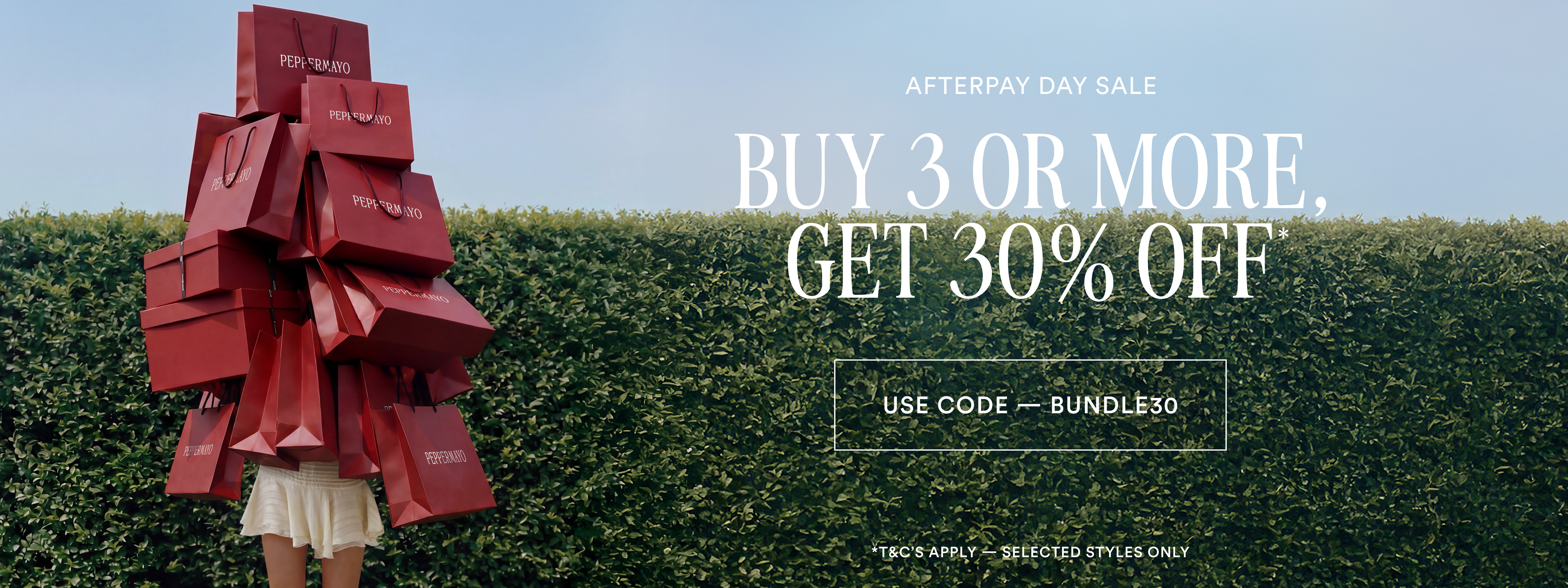 BUY 3 OR MORE, GET 30% OFF