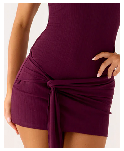  Vedetta Mini Dress - Plum 