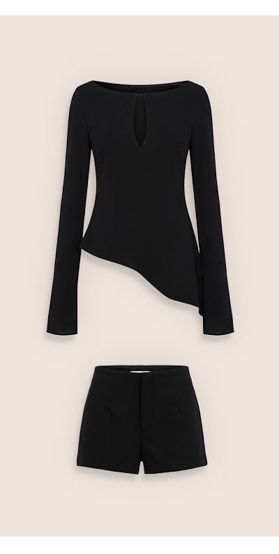 Figure It Out & Staying In Shorts - Black