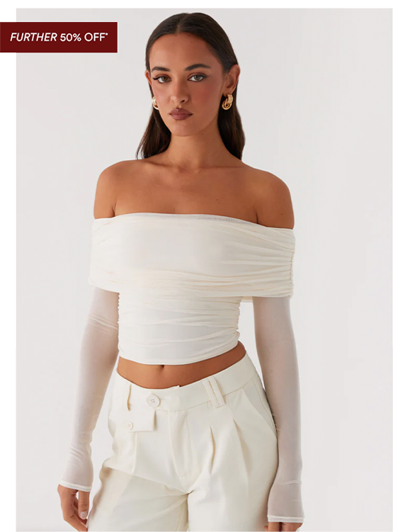 Vivianne Off Shoulder Top - Ivory