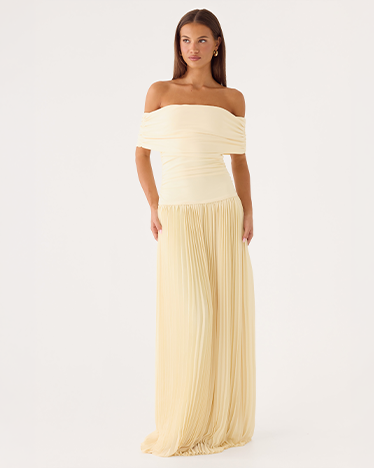 Harvest Sky Maxi Dress - Baby Yellow