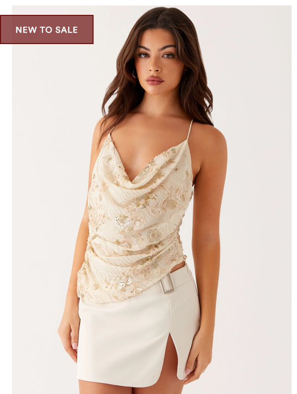 Seona Beaded Top - Ivory